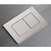 Панель змиву KOER KT-0602-02 240x160x10mm з нержавіючої сталі, кнопка квадратна SUS304 (KR5179)