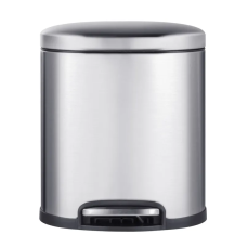 Відро для сміття з плавним закриттям овальне MIXXUS PREMIUM TOPPER-TC0205 SS COLOR 5л (колір нержавійка) (MI7059)