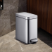 Відро для сміття з плавним закриттям прямокутне MIXXUS PREMIUM QUADRO-TC0105 SS COLOR 5л (колір нержавійка) (MI7062)