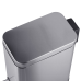 Відро для сміття з плавним закриттям прямокутне MIXXUS PREMIUM QUADRO-TC0105 SS COLOR 5л (колір нержавійка) (MI7062)