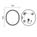 Дзеркало MIXXUS PREMIUM ELLIPSE MV05-80x70-REVERSE з LED Touch, Anti-fog, димером (3-6,5kK) (MP6643) Дзеркало MIXXUS PREMIUM ELLIPSE MV05-80x70-REVERSE з LED Touch, Anti-fog, димером (3-6,5kK) (MP6643)