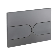 Панель змиву KOER KT-0604-07 240x160x10mm пластикова, кнопка закруглена (колір графіт) (KR5325)