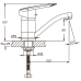 Змішувач для умивальника HAIBA DISK 555-15CM NUT (Колір хром) (HB0058)