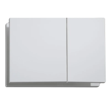 Панель змиву KOER KT-0610-03 240x160x32mm пластикова, кнопка квадратна (колір білий) (KR6134)