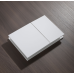 Панель змиву KOER KT-0610-03 240x160x32mm пластикова, кнопка квадратна (колір білий) (KR6134)