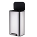 Відро для сміття з плавним закриттям прямокутне MIXXUS CUBIC-TC0112 SS COLOR 12л (колір нержавійка) (MI7089)