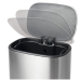 Відро для сміття з плавним закриттям прямокутне MIXXUS CUBIC-TC0112 SS COLOR 12л (колір нержавійка) (MI7089)