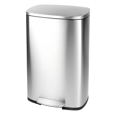 Відро для сміття з плавним закриттям прямокутне MIXXUS BEVEL-TC0112 SS COLOR 12л (колір нержавійка) (MI7087)