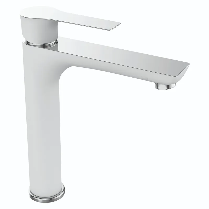 Змішувач для умивальника високий MIXXUS PREMIUM EVA 001 HIGH WHITE (Колір білий) (MI5809)
