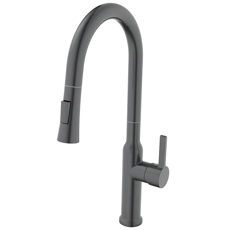 Змішувач для кухні MIXXUS PREMIUM PULL 014 GRAPHITE з висувним виливом (Колір графіт) (MI6959)