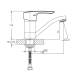 Змішувач для умивальника HAIBA HANSBERG 555-15CM NUT (Колір хром) (HB0215)