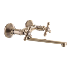 Змішувач для кухні настінний HAIBA DOMINOX 361 BRONZE (Колір бронза) (HB0092)
