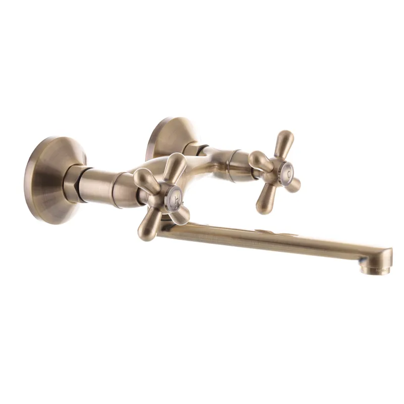 Змішувач для кухні настінний HAIBA DOMINOX 361 BRONZE (Колір бронза) (HB0092)