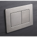 Панель змиву KOER KT-0612-02 240x160x10mm з нержавіючої сталі, кнопка квадратна SUS304 (KR6120)