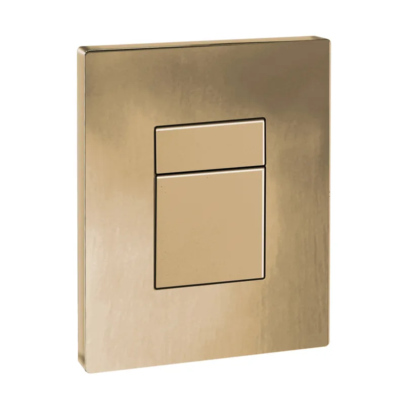 Панель змиву KOER KT-0607-12 157x198x3mm пластикова, кнопка квадратна (колір матове золото) (KR5715) Панель змиву KOER KT-0607-12 157x198x3mm пластикова, кнопка квадратна (колір матове золото) (KR5715)