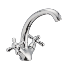 Змішувач для умивальника HAIBA DOMINOX 272 RUBBER (Колір хром) (HB0942)