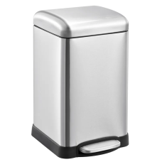 Відро для сміття з плавним закриттям квадратне MIXXUS STYLE-TC0106 SS COLOR 6л (колір нержавійка) (MI7092)
