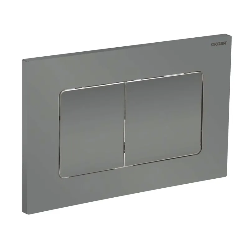 Панель змиву KOER KT-0602-07 240x160x10mm пластикова, кнопка квадратна (колір графіт) (KR5183) Панель змиву KOER KT-0602-07 240x160x10mm пластикова, кнопка квадратна (колір графіт) (KR5183)