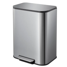 Відро для сміття з плавним закриттям прямокутне MIXXUS CUBIC-TC0105 SS COLOR 5л (колір нержавійка) (MI7088)