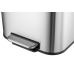 Відро для сміття з плавним закриттям прямокутне MIXXUS CUBIC-TC0105 SS COLOR 5л (колір нержавійка) (MI7088)