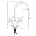 Змішувач для кухні HAIBA DOMINOX 275 NUT (Колір хром) (HB0091)