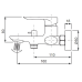 Змішувач для ванни з коротким виливом KOER KB-40028-07 (Колір графіт) (KR5308)