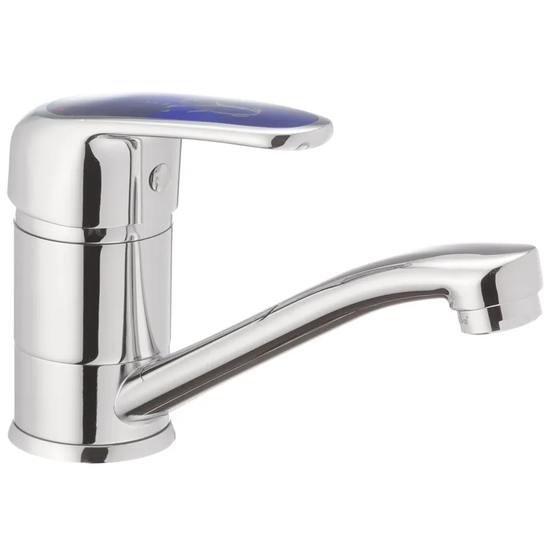 Змішувач для умивальника HAIBA MAGIC 004-15CM BLUE (Колір хром) (HB0666)