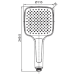 Лійка для душу KOER KP-0402-07, 3 функції (Колір графіт) (KR4989) Лійка для душу KOER KP-0402-07, 3 функції (Колір графіт) (KR4989)