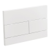Панель змиву KOER KT-0603-03 240x160x10mm пластикова, кнопка лінійна (колір білий) (KR5318)