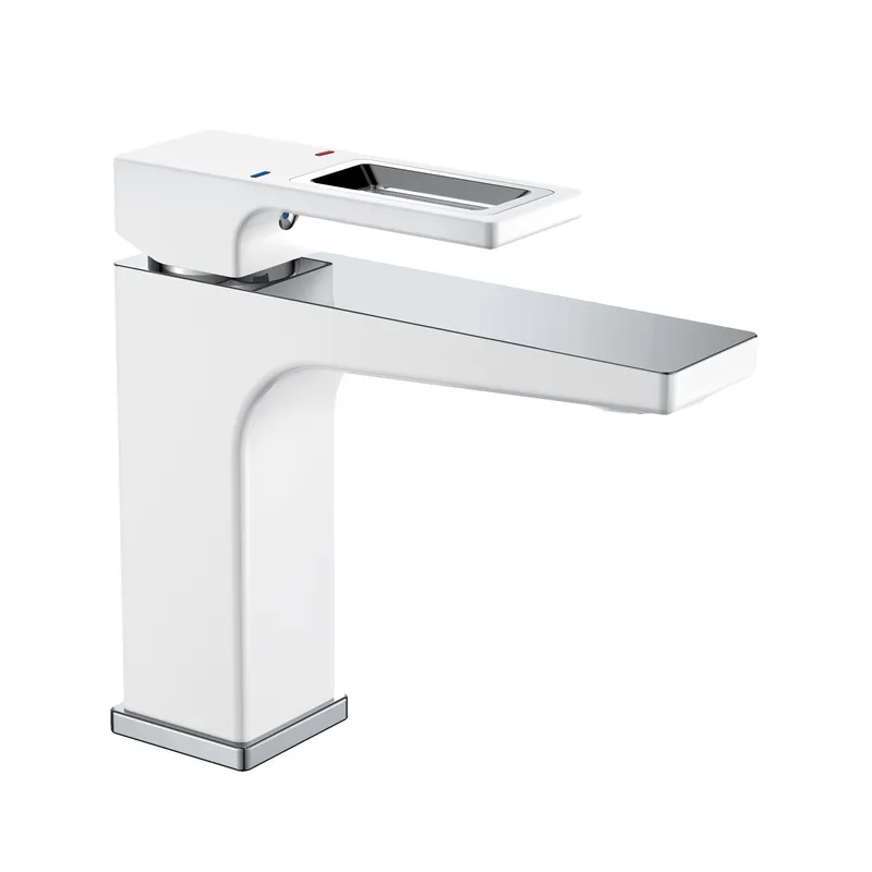 Змішувач для умивальника MIXXUS PREMIUM WALTER 001 NUT WHITE-CHROME (Колір білий/матовий хром) (MI6620)