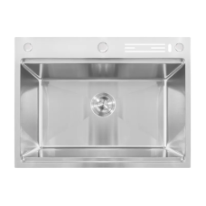 Мийка з нерж. сталі MIXXUS MH7050-SK NANO-SILVER (3.0/0.8) зі сходинкою для сушарки, з підставкою під ножі (Колір нерж) (MX1943)