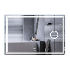 Дзеркало MIXXUS PREMIUM QUADRO MR20-100x70 з LED Touch, Anti-fog, димером, рег. яскравості, лінзою (MP6622)