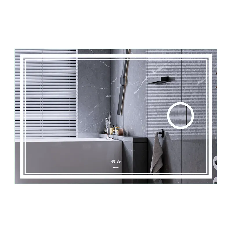Дзеркало MIXXUS PREMIUM QUADRO MR20-100x70 з LED Touch, Anti-fog, димером, рег. яскравості, лінзою (MP6622) Дзеркало MIXXUS PREMIUM QUADRO MR20-100x70 з LED Touch, Anti-fog, димером, рег. яскравості, лінзою (MP6622)