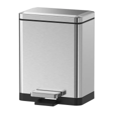 Відро для сміття з плавним закриттям прямокутне KOER TC-010315-02 15 л (колір нержавійка) (KR5603)