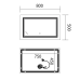 Дзеркало MIXXUS PREMIUM QUADRO MR20-50x80-REVERSE з LED Touch, Anti-fog, димером, рег. яскравості (MP6620) Дзеркало MIXXUS PREMIUM QUADRO MR20-50x80-REVERSE з LED Touch, Anti-fog, димером, рег. яскравості (MP6620)