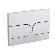 Панель змиву KOER KT-0604-01 240x160x10mm пластикова, кнопка закруглена (колір хром) (KR5323)