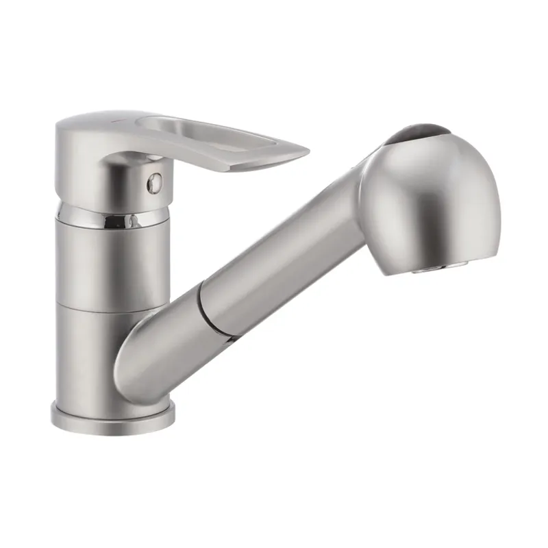 Змішувач для кухні з висувною лійкою HAIBA HANSBERG 014 SATIN (Колір сатин) (HB0207) Змішувач для кухні з висувною лійкою HAIBA HANSBERG 014 SATIN (Колір сатин) (HB0207)