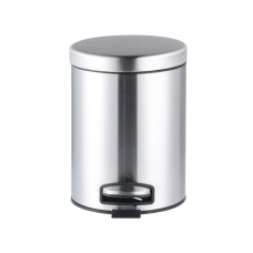 Відро для сміття з плавним закриттям кругле MIXXUS ELLIPSE-TC0205 SS COLOR 5л (колір нержавійка) (MI7076)