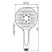 Лійка для душу KOER KP-0401-05, 3 функції (Колір чорний) (KR4981)