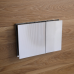 Панель змиву KOER KT-0610-STR-01 240x160x32mm пластикова, кнопка квадратна (колір хром з лінійною структурою) (KR6147)