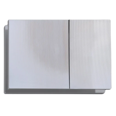 Панель змиву KOER KT-0610-STR-01 240x160x32mm пластикова, кнопка квадратна (колір хром з лінійною структурою) (KR6147)