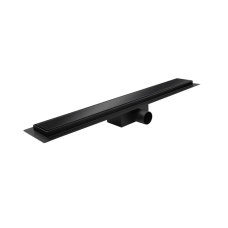 Душовий трап KOER FD08-70x600-GLASS BLACK з нерж. сталі SUS304 70x600мм зі скляною панеллю (Колір чорний) (KR5140)