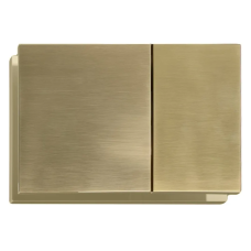 Панель змиву KOER KT-0610-12 240x160x32mm пластикова, кнопка квадратна (колір матове золото) (KR6137)